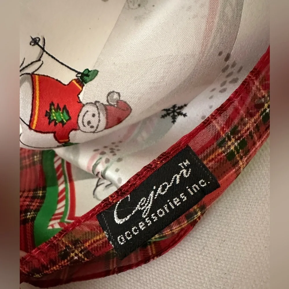 New Cejon Festive Snowman Kids Square Scarf, 21”x21”